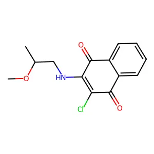 2-Chloro-3-(2-methoxypropylamino)naphthalene-1,4-dione structure