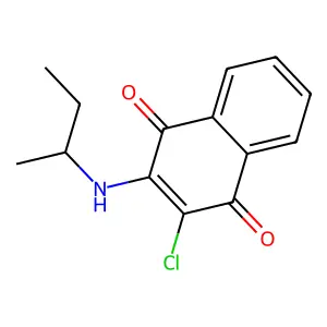 1,4-Naphthoquinone, 2-(sec-butylamino)-3-chloro- structure