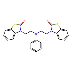 3,3'-[(Phenylimino)diethane-2,1-diyl]bis(1,3-benzothiazol-2(3h)-one) structure