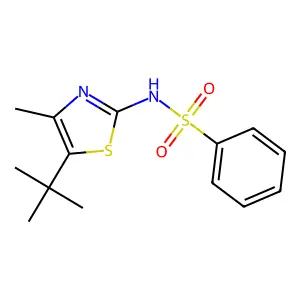 N-(5-tert-butyl-4-methyl-1,3-thiazol-2-yl)benzenesulfonamide structure