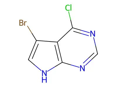 5-Bromo-4-chloro-7H-pyrrolo[2,3-d]pyrimidine structure