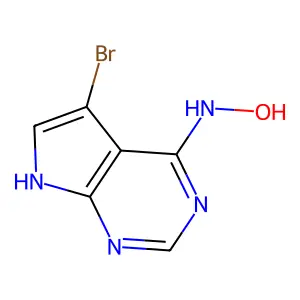 5-Bromo-n-hydroxy-7h-pyrrolo[2,3-d]pyrimidin-4-amine structure