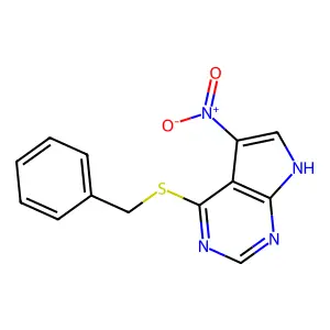 4-(Benzylsulfanyl)-5-nitro-7h-pyrrolo[2,3-d]pyrimidine structure