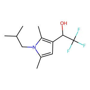 (1S)-1-[2,5-dimethyl-1-(2-methylpropyl)-1H-pyrrol-3-yl]-2,2,2-trifluoroethan-1-ol structure