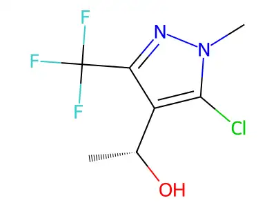 (1R)-1-[5-chloro-1-methyl-3-(trifluoromethyl)-1H-pyrazol-4-yl]ethan-1-ol structure