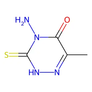 4-Amino-6-methyl-3-sulfanyl-4,5-dihydro-1,2,4-triazin-5-one structure