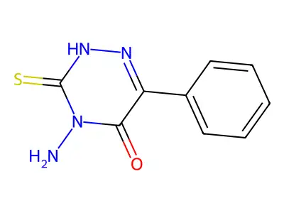 4-Amino-3-mercapto-6-phenyl-1,2,4-triazin-5(4H)-one structure