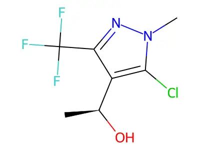 (1S)-1-[5-chloro-1-methyl-3-(trifluoromethyl)-1H-pyrazol-4-yl]ethan-1-ol structure