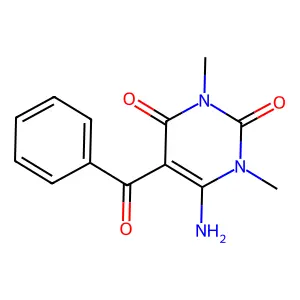 5-Benzoyl-6-amino-1,3-dimethyluracil structure