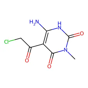 6-amino-5-(chloroacetyl)-3-methylpyrimidine-2,4(1H,3H)-dione structure