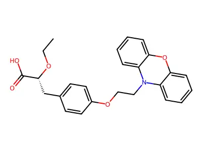 Ragaglitazar(racemate) structure
