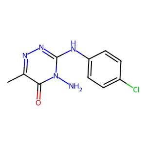 4-Amino-3-(4-chloroanilino)-6-methyl-4,5-dihydro-1,2,4-triazin-5-one structure