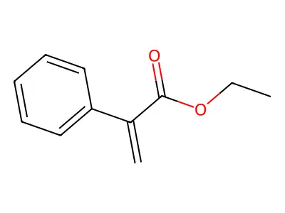 Ethyl 2-phenylacrylate structure