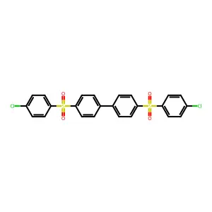 4,4'-Bis((4-chlorophenyl)sulfonyl)-1,1'-biphenyl structure