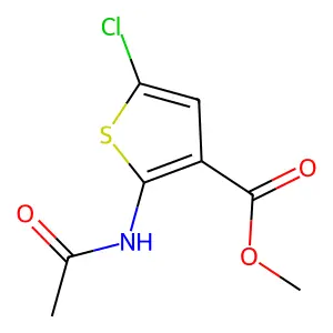 Methyl 2-(acetylamino)-5-chloro-3-thiophenecarboxylate structure