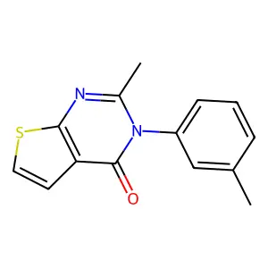 2-methyl-3-(3-methylphenyl)thieno[2,3-d]pyrimidin-4(3H)-one structure