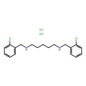 Pentamethylenediamine, N,N'-bis(o-chlorobenzyl)-, dihydrochloride structure