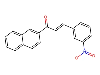 1-(Naphthalen-2-yl)-3-(3-nitrophenyl)prop-2-en-1-one structure