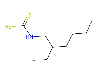 (2-Ethylhexyl)carbamodithioic acid structure