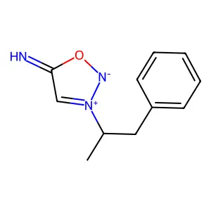 1,2,3-Oxadiazolium, 5-amino-3-(1-methyl-2-phenylethyl)-, inner salt structure