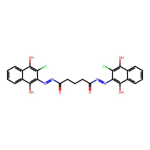 1-N',5-N'-bis(3-chloro-1,4-dioxonaphthalen-2-yl)pentanedihydrazide structure