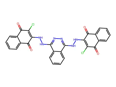 2-chloro-3-[2-[4-[2-(3-chloro-1,4-dioxonaphthalen-2-yl)hydrazinyl]phthalazin-1-yl]hydrazinyl]naphthalene-1,4-dione structure