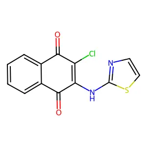 2-Chloro-3-(1,3-thiazol-2-ylamino)naphthalene-1,4-dione structure