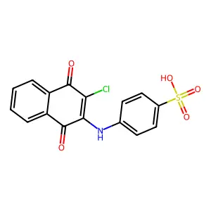 Benzenesulfonic acid, 4-((3-chloro-1,4-dihydro-1,4-dioxo-2-naphthalenyl)amino)- structure