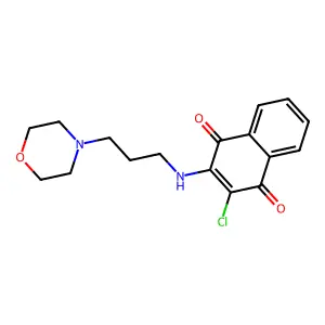 1,4-Naphthoquinone, 2-chloro-3-((3-morpholinopropyl)amino)- structure