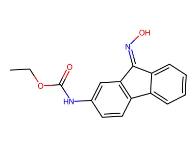 ethyl N-(9-hydroxyiminofluoren-2-yl)carbamate structure