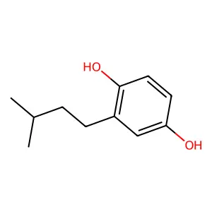 2-(3-Methylbutyl)benzene-1,4-diol structure