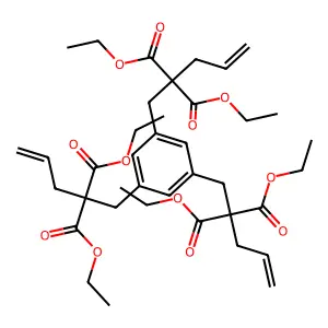 diethyl 2-[[3,5-bis[2,2-bis(ethoxycarbonyl)pent-4-enyl]pheny structure