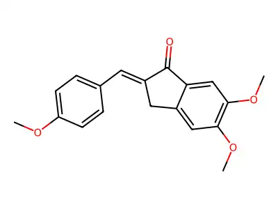 5,6-dimethoxy-2-[(4-methoxyphenyl)methylidene]-3H-inden-1-one structure