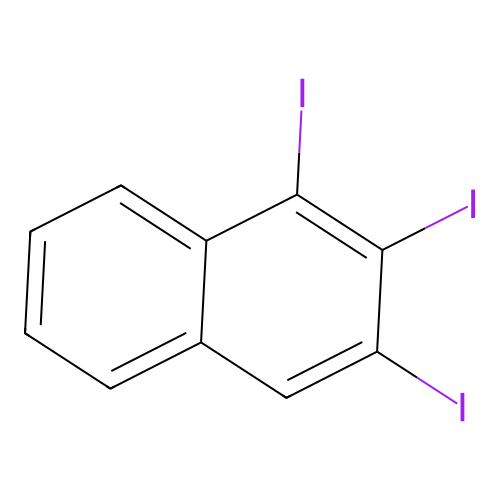 Naphthalene, triiodo- structure