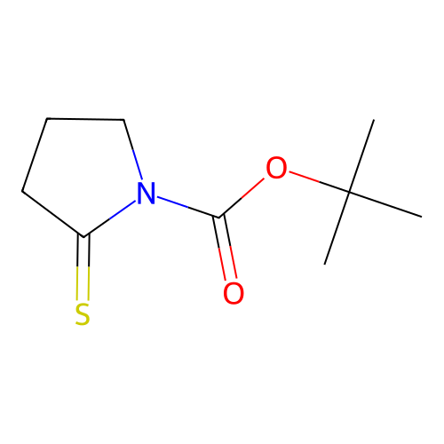 Tert-butyl 2-thioxo-1-pyrrolidinecarboxylate structure