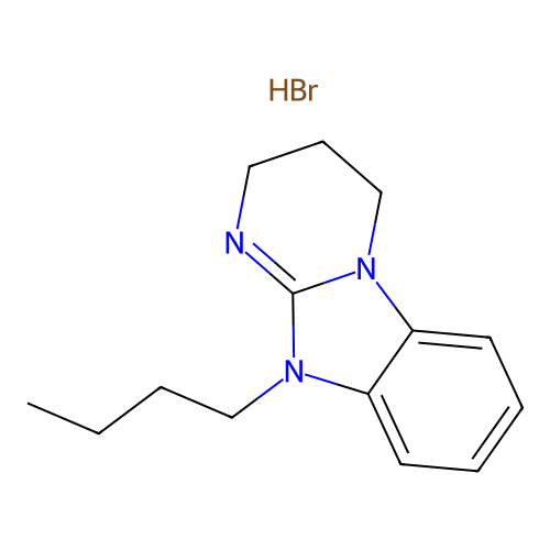 10-Butyl-2,3,4,10-tetrahydrobenzo[4,5]imidazo[1,2-a]pyrimidine hydrobromide structure