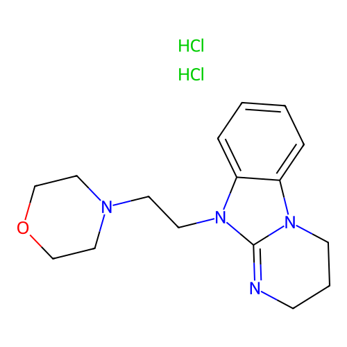 4-(2-(3,4-dihydrobenzo[4,5]imidazo[1,2-a]pyrimidin-10(2H)-yl)ethyl)morpholine dihydrochloride structure