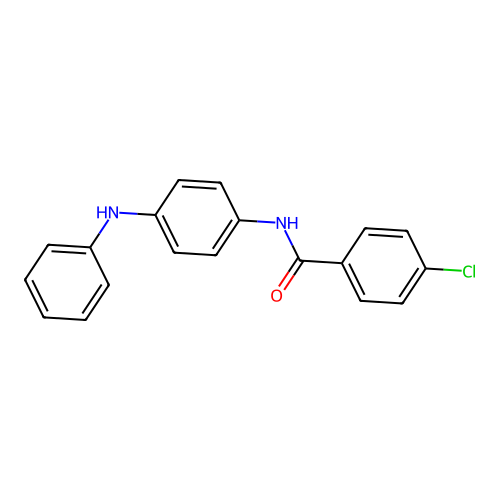 N-(4-anilinophenyl)-4-chlorobenzamide structure