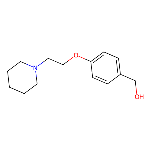 [4-(2-Piperidin-1-ylethoxy)phenyl]methanol structure