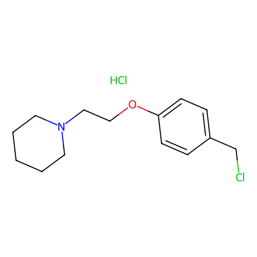 1-(2-(4-(Chloromethyl)phenoxy)ethyl)piperidine hydrochloride structure