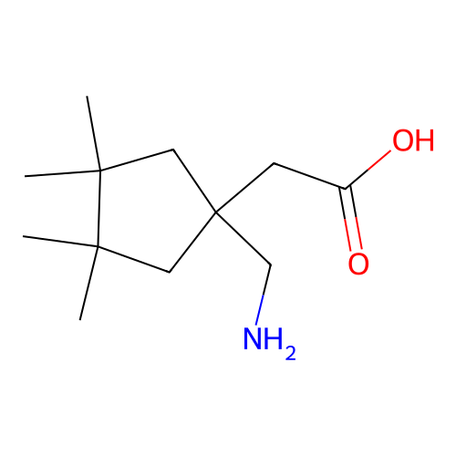 2-[1-(Aminomethyl)-3,3,4,4-tetramethylcyclopentyl]acetic acid structure