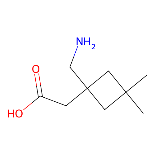 2-[1-(Aminomethyl)-3,3-dimethylcyclobutyl]acetic acid structure