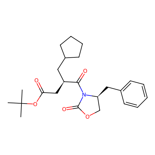 (R)-tert-Butyl 4-((S)-4-benzyl-2-oxooxazolidin-3-yl)-3-(cyclopentylmethyl)-4-oxobutanoate structure