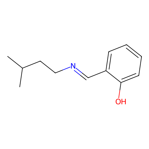 2-(3-Methylbutyliminomethyl)phenol structure