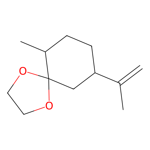 1,4-Dioxaspiro[4.5]decane, 6-methyl-9-(1-methylethenyl)- structure