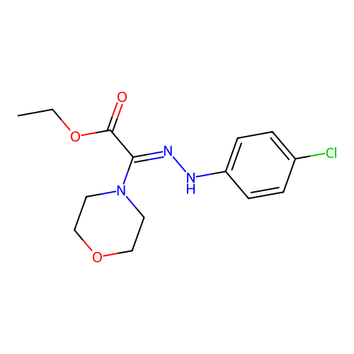 Ethyl [(4-chlorophenyl)hydrazono](4-morpholinyl)acetate structure