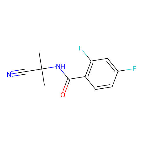 N-(2-cyanopropan-2-yl)-2,4-difluorobenzamide structure