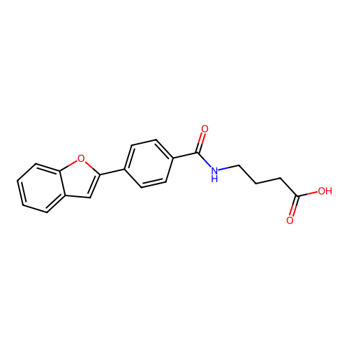 4-[[4-(2-Benzofuranyl)benzoyl]amino]butanoic acid structure