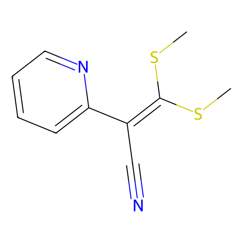 3,3-Bis(methylthio)-2-(pyridin-2-yl)acrylonitrile structure