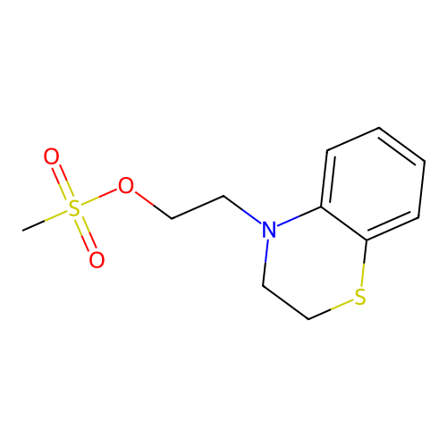 2-(3,4-dihydro-2H-benzo[b][1,4]thiazin-4-yl)ethyl methanesulfonate structure